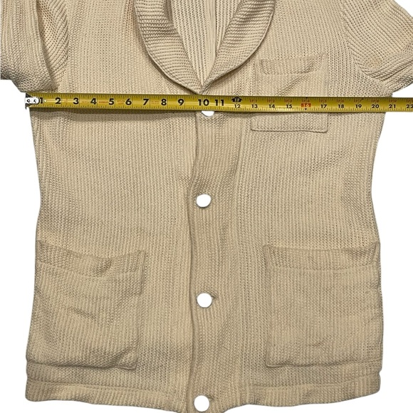 J press York st Shawl Collar Cardigan Sweater Casual Cable Knitted Button Down M - Picture 9 of 9